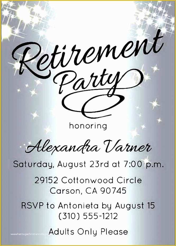 Free Retirement Invitation Template Of 10 Retirement Party Invitation Template Sampletemplatess