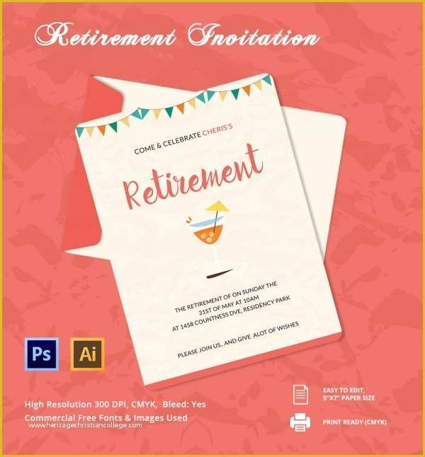 Free Retirement Invitation Template Of 33 Party Invitation Templates Free Psd Vector Eps Ai