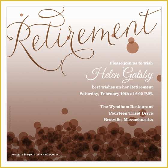 Free Retirement Invitation Template Of 7 Best Of Free Printable Retirement Templates