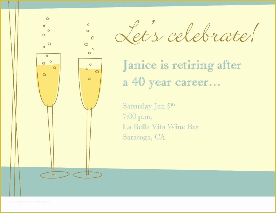 Free Retirement Invitation Template Of Free Printable Retirement Invitations Templates