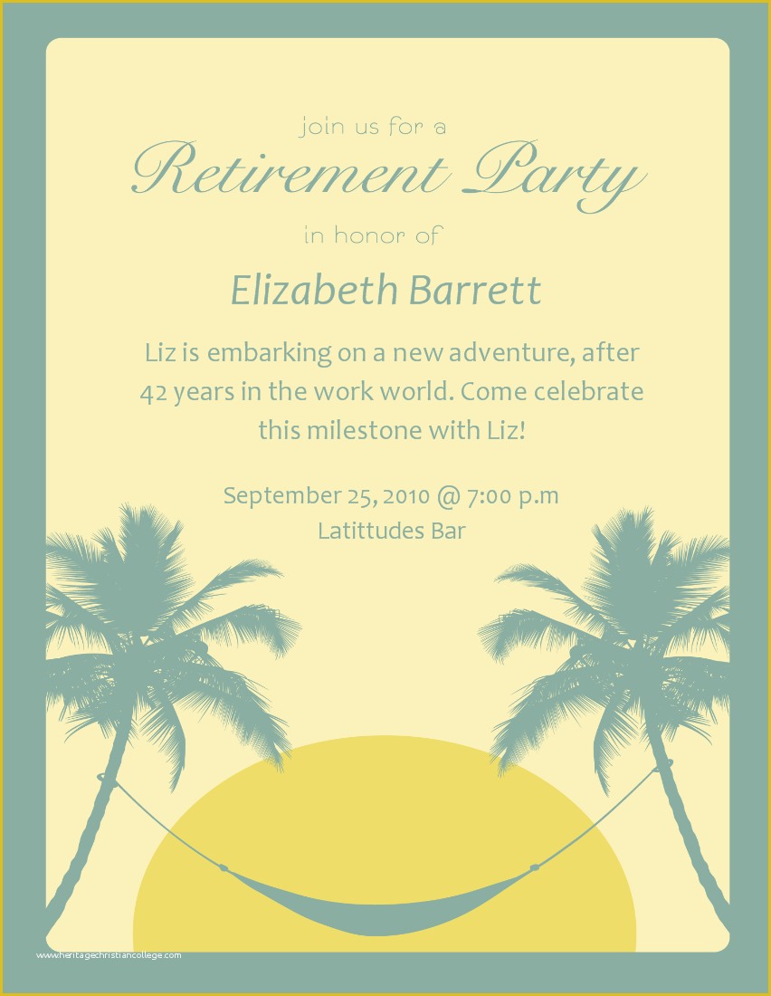 Free Retirement Invitation Template Of Free Retirement Invitations