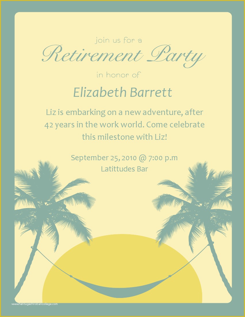 Free Retirement Invitation Template Of Free Retirement Invitations