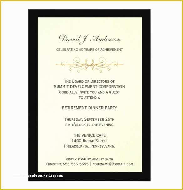 Free Retirement Invitation Template Of Free Retirement Party Invitation Templates for Word