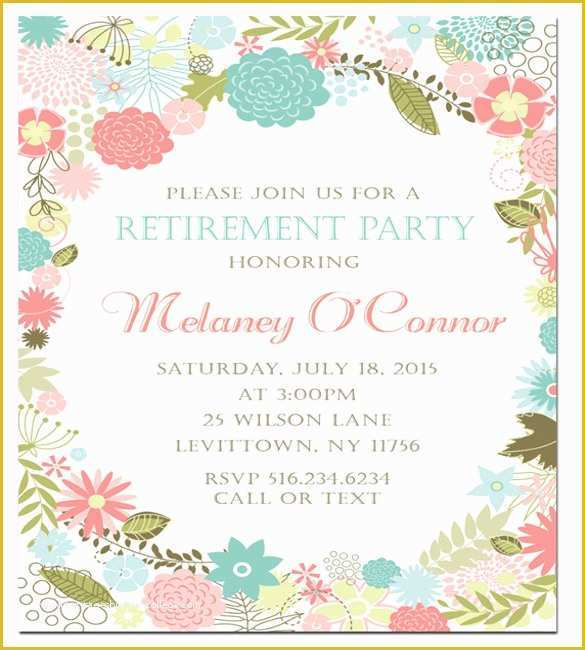 Free Retirement Invitation Template Of Retirement Party Invitation Template – 36 Free Psd format