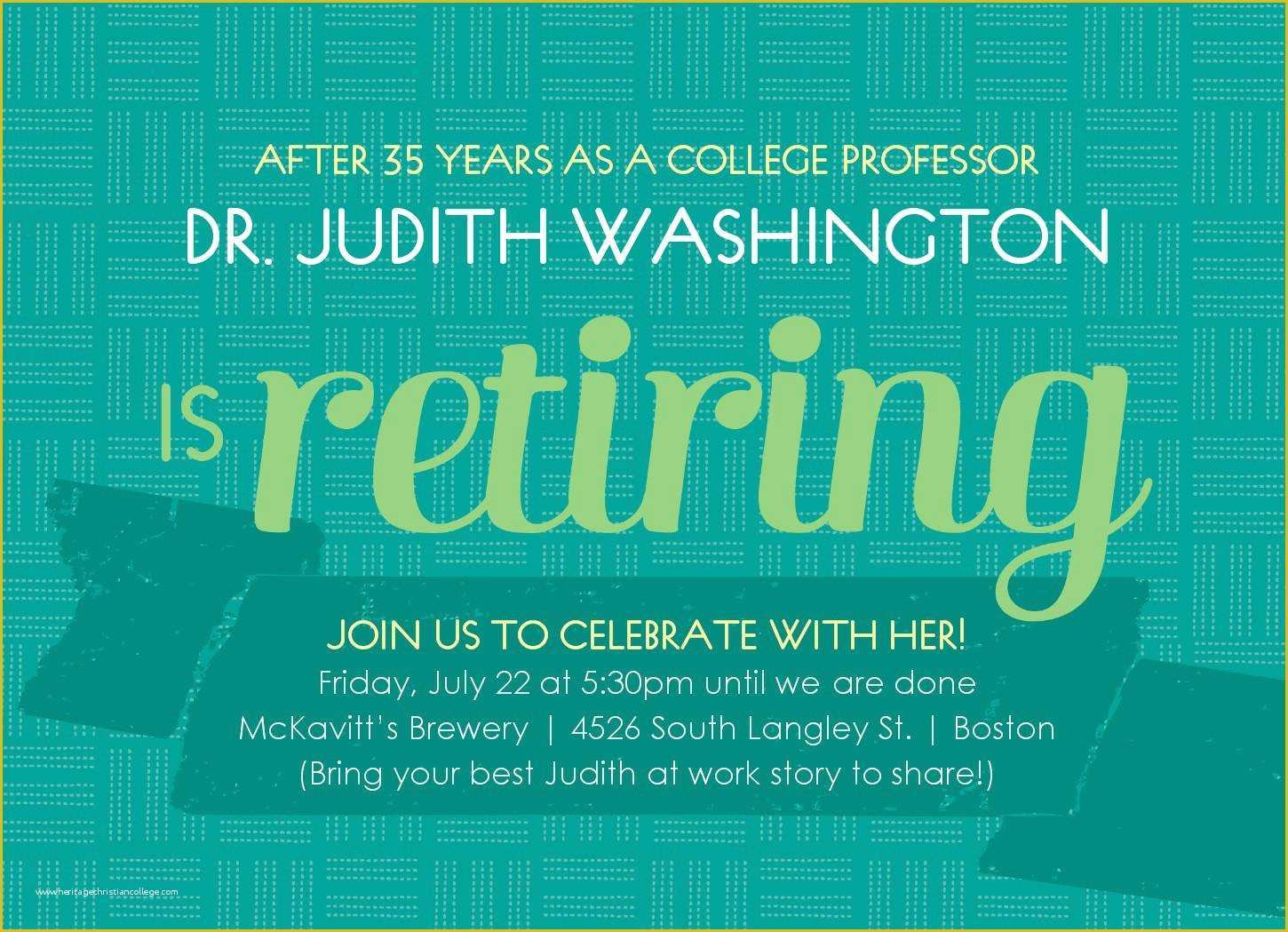 Free Retirement Invitation Template Of Retirement Party Invitation Template