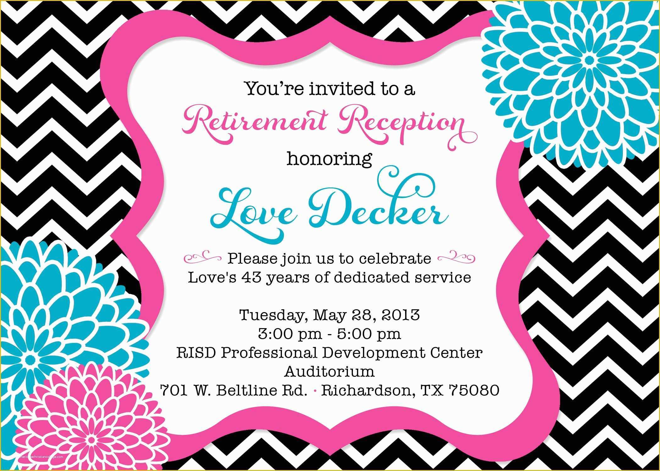 Free Retirement Invitation Template Of Retirement Party Invitation Wording