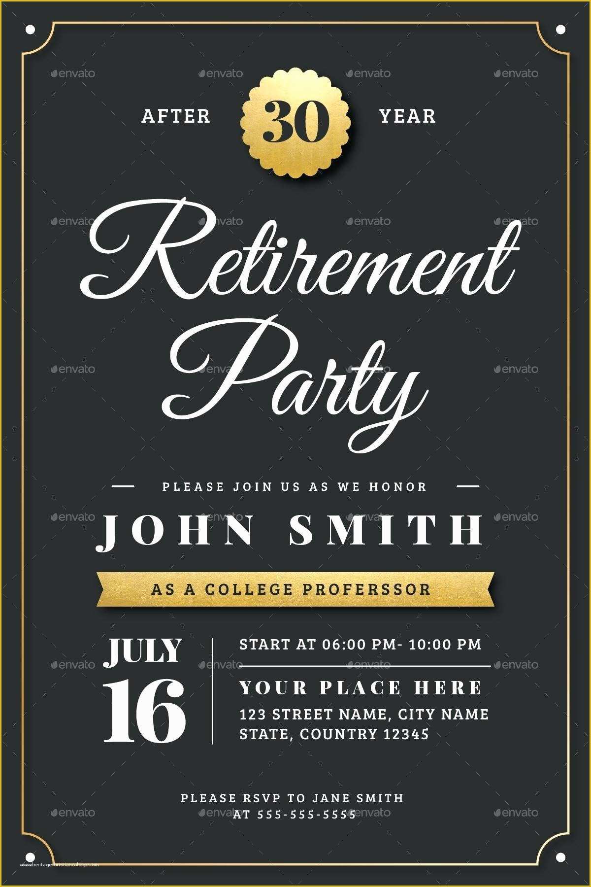 Free Retirement Invitation Template Of Template Retirement Flyer Template