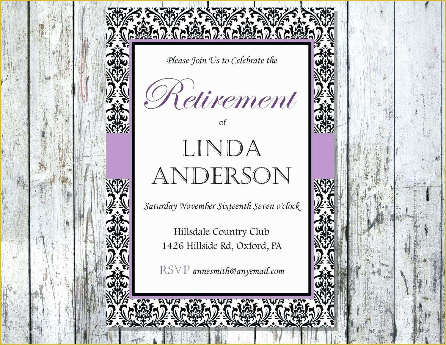 Free Retirement Invitation Template Of Template Retirement Party Template