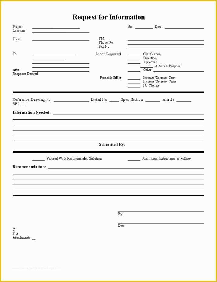 Free Rfi form Template Of 4 Rfi forms Template