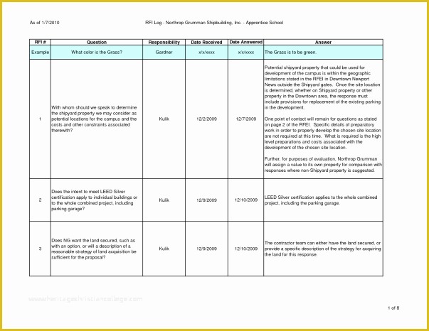 Free Rfi form Template Of Construction Rfi Templates Find Word Templates