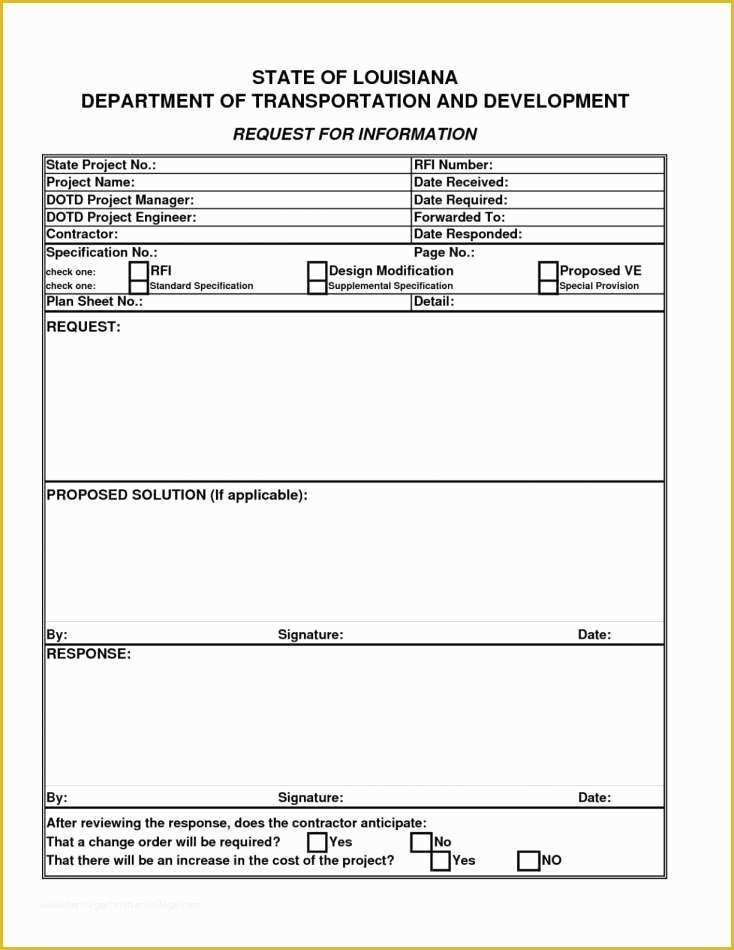 Free Rfi form Template Of Free Construction Cost Estimate Excel Template or