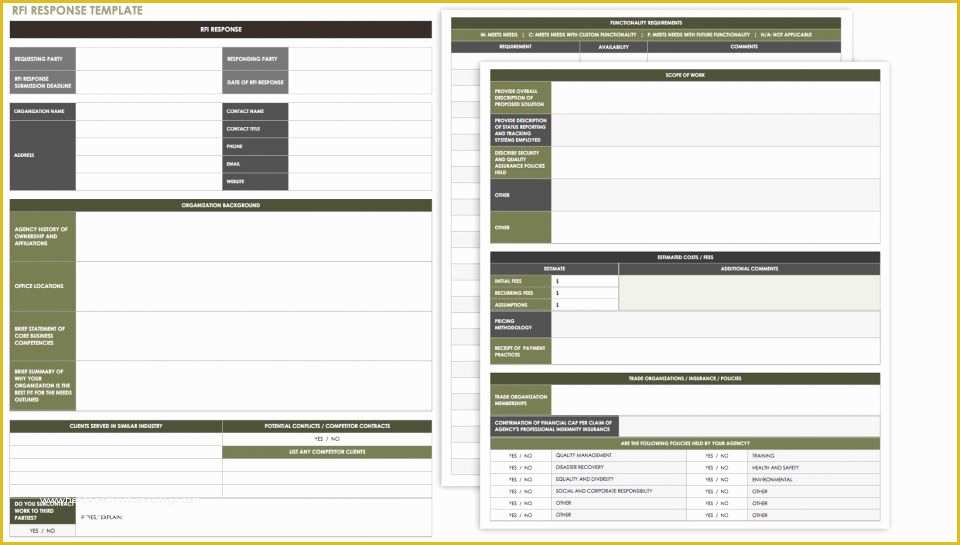 Free Rfi form Template Of Free Request for Information Templates