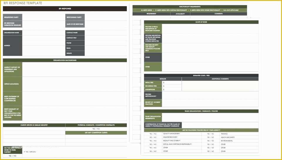 Free Rfi form Template Of Free Response Template Rfi Word – Azserverfo