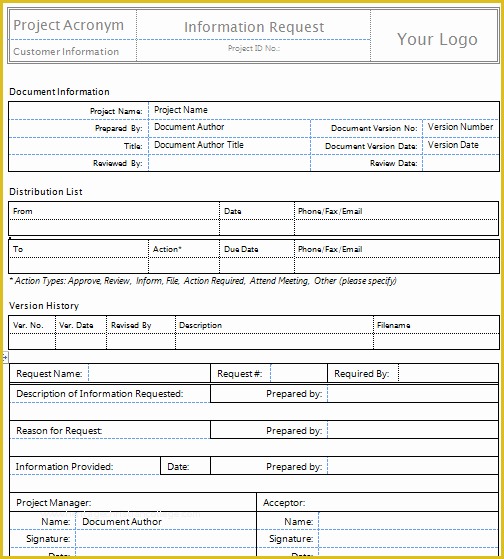 Free Rfi form Template Of Request for Information Template