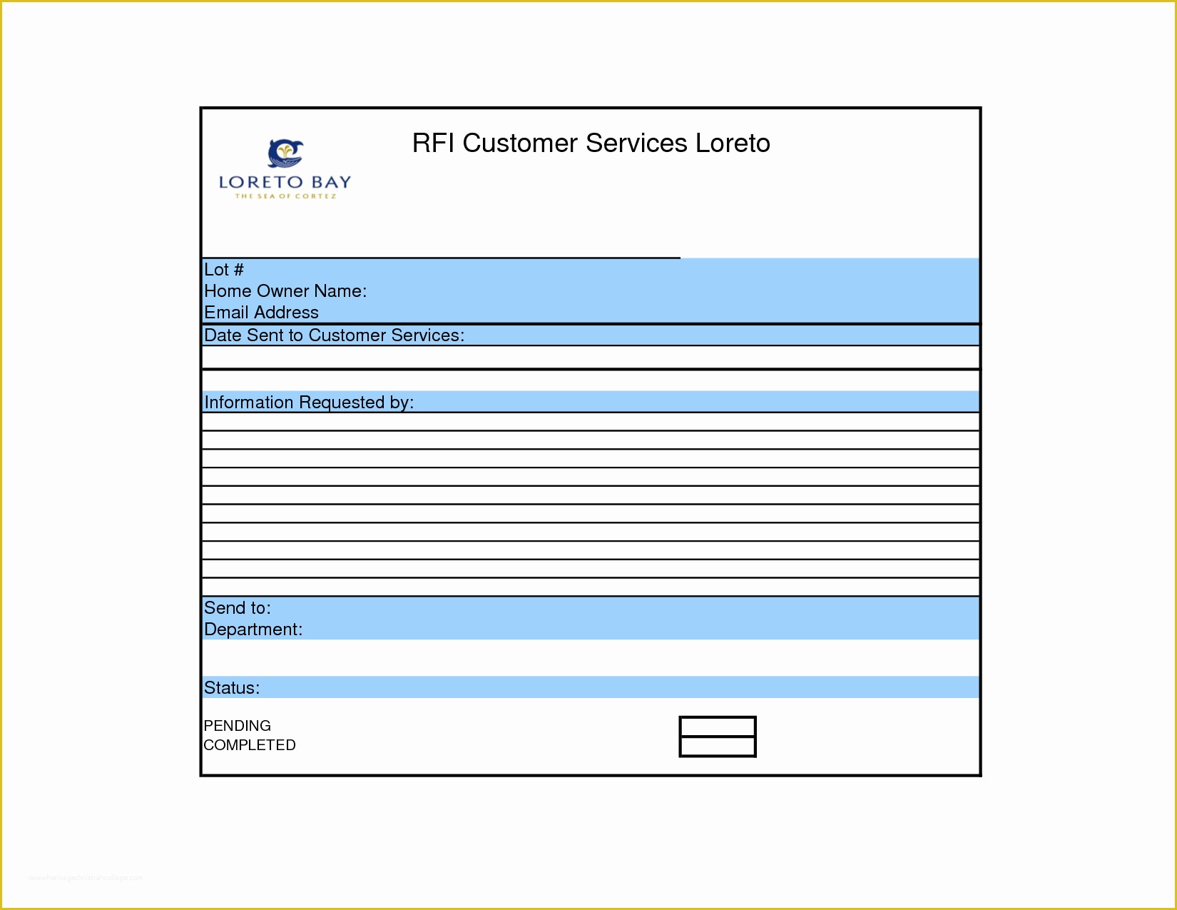 Free Rfi form Template Of Request for Information Template
