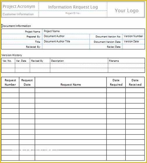 Free Rfi form Template Of Request for Information Template