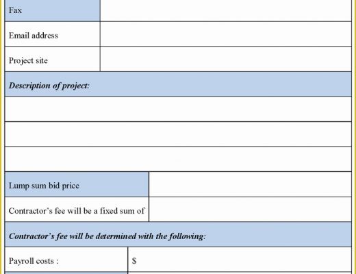 Free Roofing Estimate Template Of Bid Proposal form Example Mughals