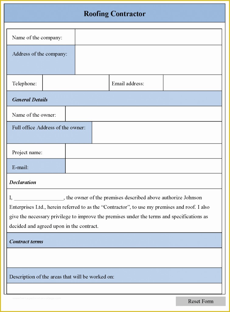 Free Roofing Estimate Template Of Blank Estimate Template Search Results