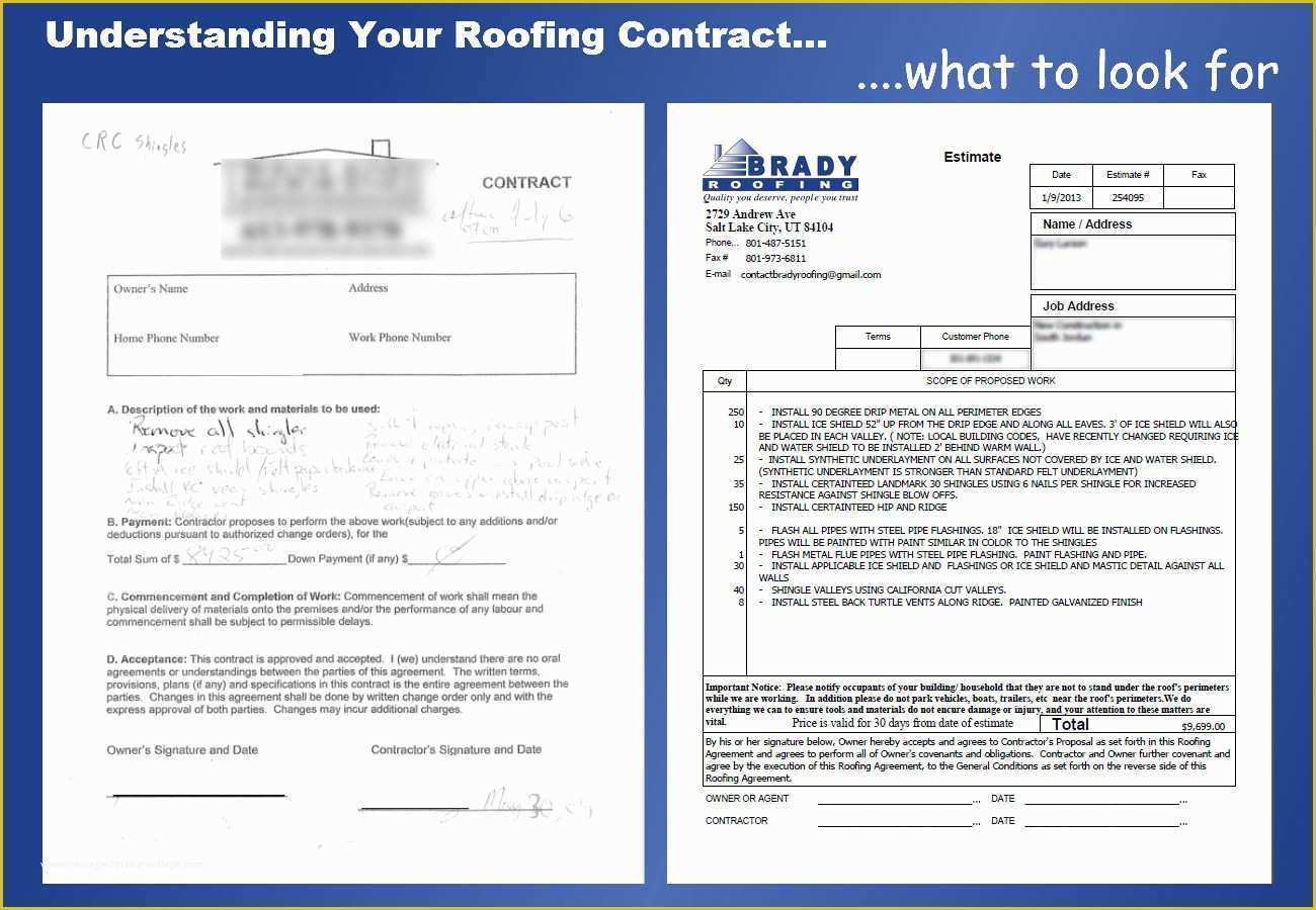 Free Roofing Estimate Template Of Free Roofing Bid Templates