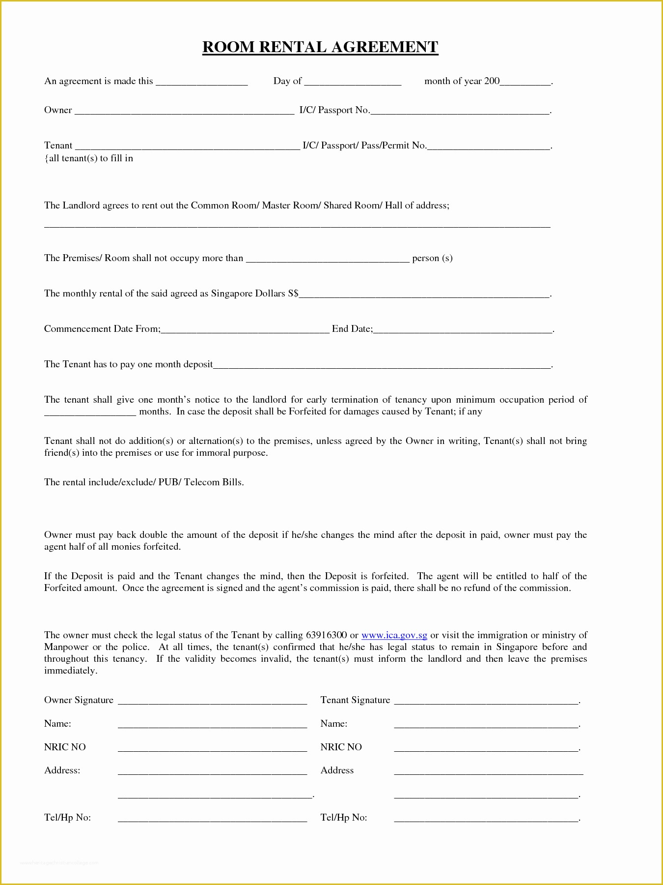 Free Room Rental Agreement Template Of 13 Best Of Simple Rent Agreement Simple Rental
