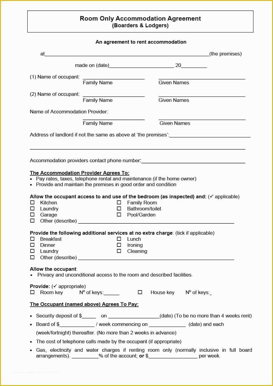 Free Room Rental Agreement Template Of 39 Simple Room Rental Agreement Templates Template Archive