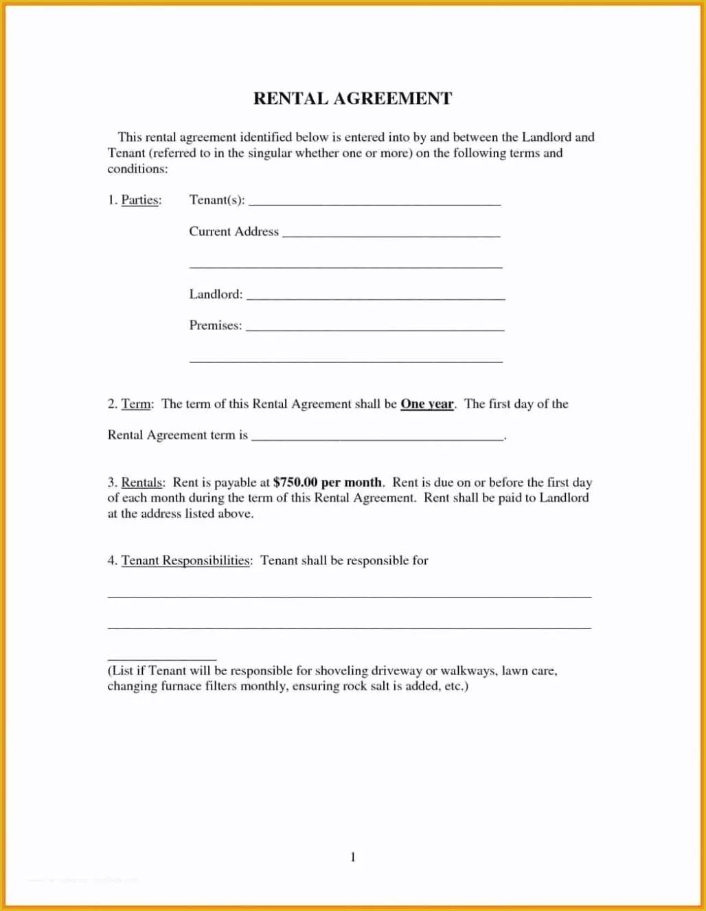 Free Room Rental Agreement Template Of Free Room House Basic Rental Agreement Template