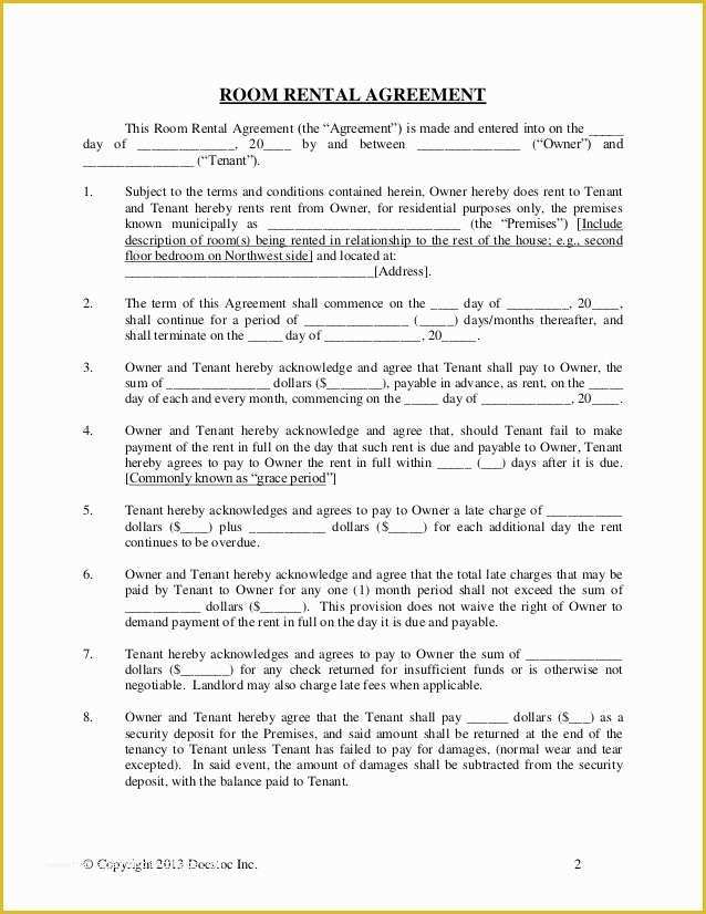 Free Room Rental Agreement Template Of Room Rental Agreement Template