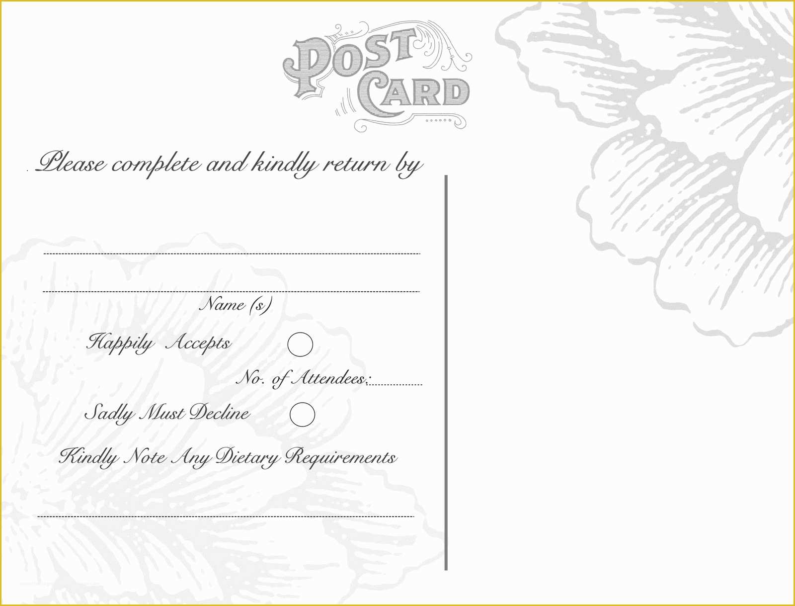 Free Rsvp Postcard Template Of 10 Best Of Vintage Postcard Templates Free Free