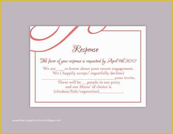 Free Rsvp Postcard Template Of Diy Wedding Rsvp Template Editable Text Word File Download