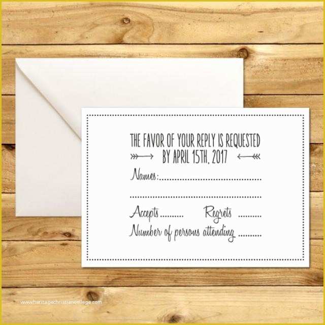 Free Rsvp Postcard Template Of Printable Wedding Rsvp Response Card Template Dark