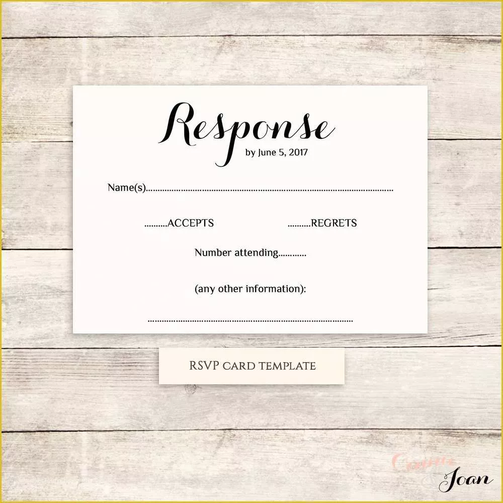 Free Rsvp Postcard Template Of Printable Wedding Rsvp Template Rsvp Card byron Any