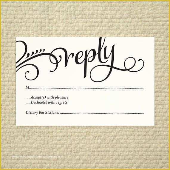 Free Rsvp Postcard Template Of Wedding Rsvp Love and Cherish Script Diy Printable