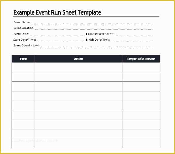 Free Run Chart Template Of 10 Run Sheet Templates Pdf Doc