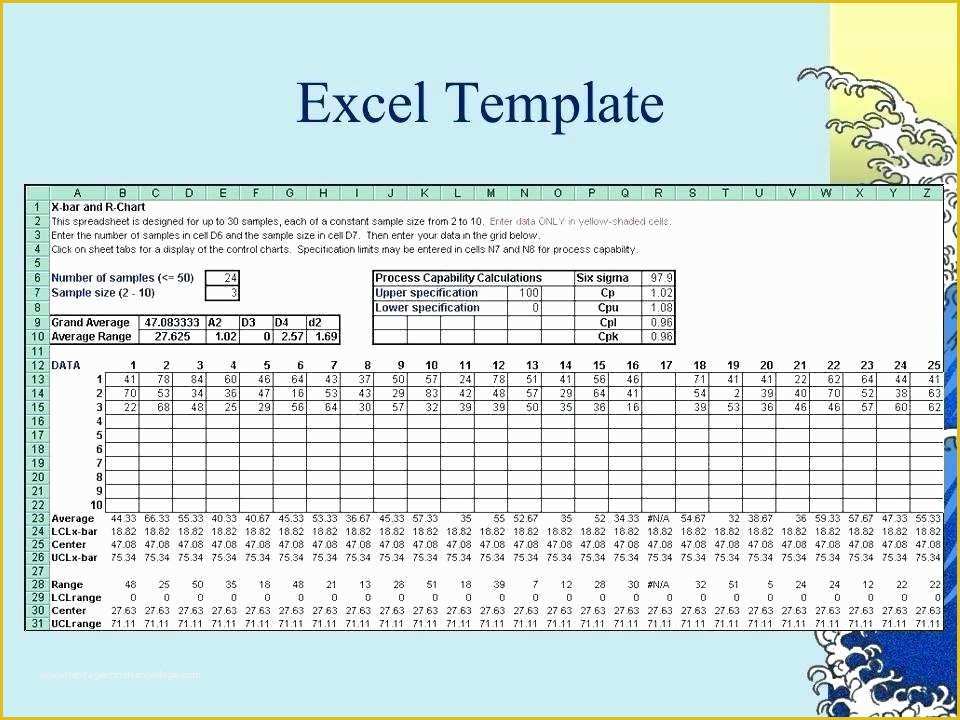 Free Run Chart Template Of Pre Control Chart Template Excel Control Chart Template