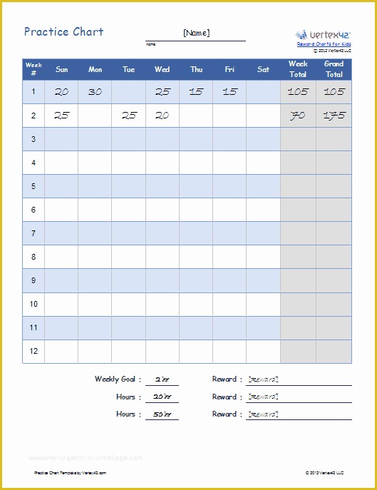 Free Run Chart Template Of Printable Reward Charts for Kids Reward Chart Template