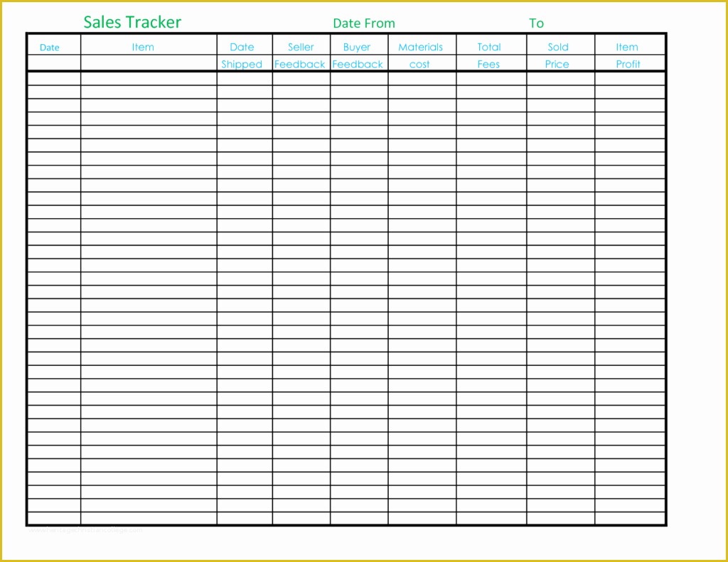 Free Sales Tracker Template Of Free Printable Sales Tracking Sheet Sales Tracking