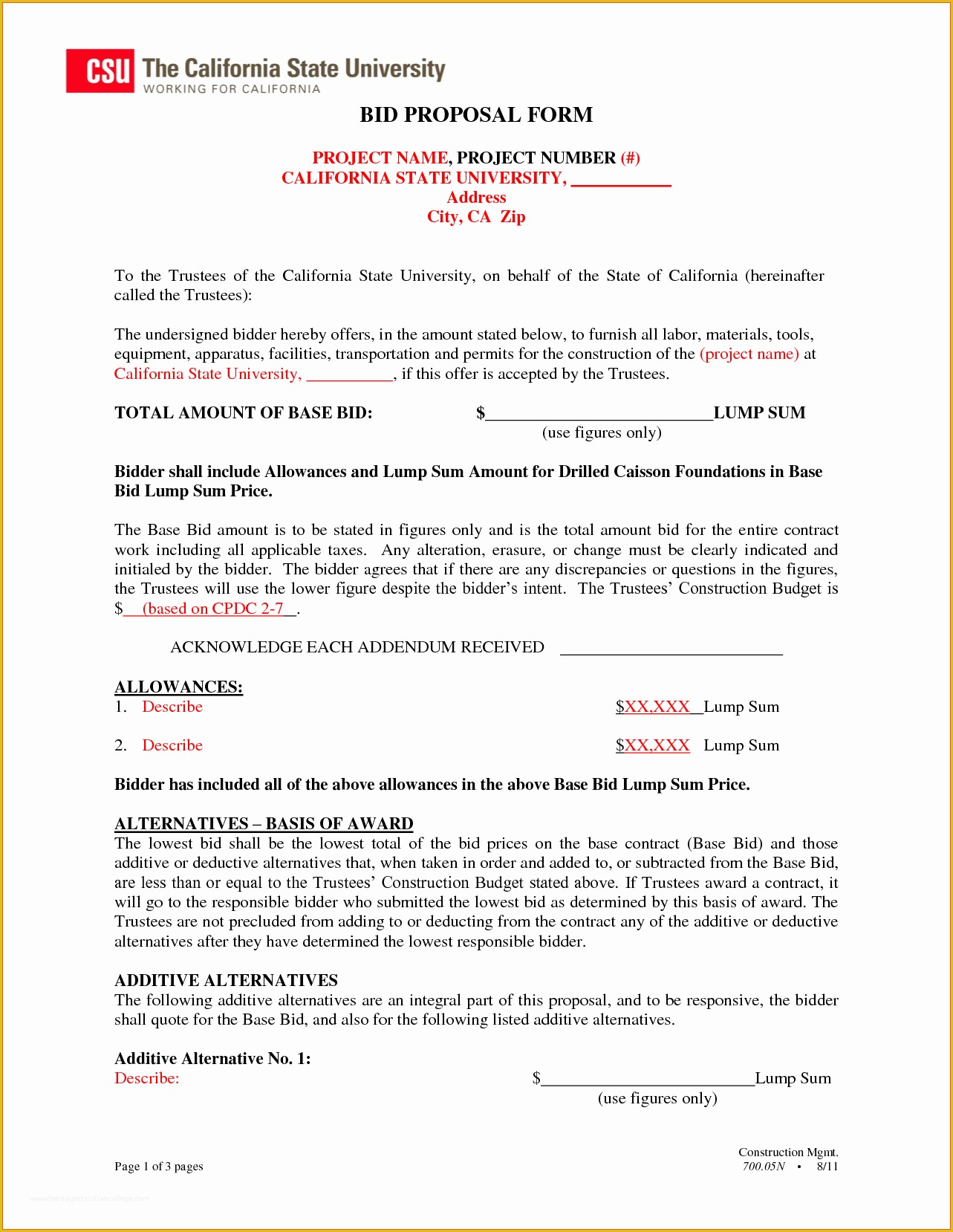 Free Sample Bid Proposal Template Of Bid Proposal Template Mughals