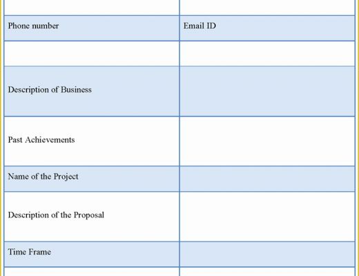 Free Sample Bid Proposal Template Of Free Proposal Template