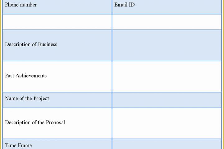 Free Sample Bid Proposal Template Of Free Proposal Template