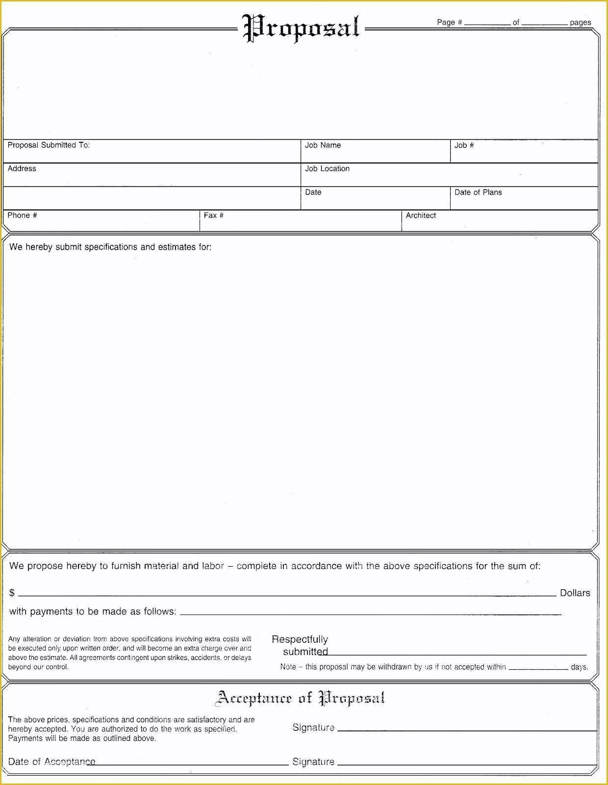 Free Sample Bid Proposal Template Of Painting Proposal Template Sample