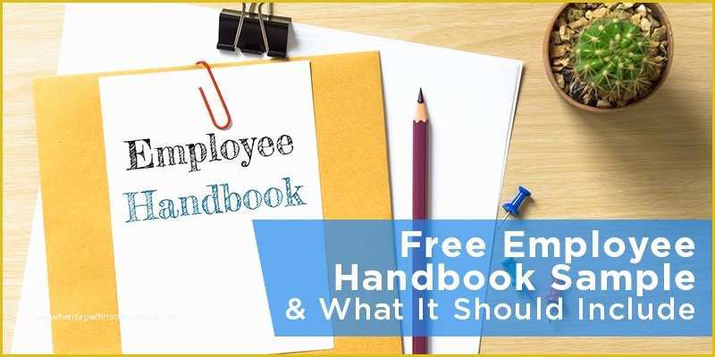 Free Sample Employee Handbook Template Of Employees Manual Template
