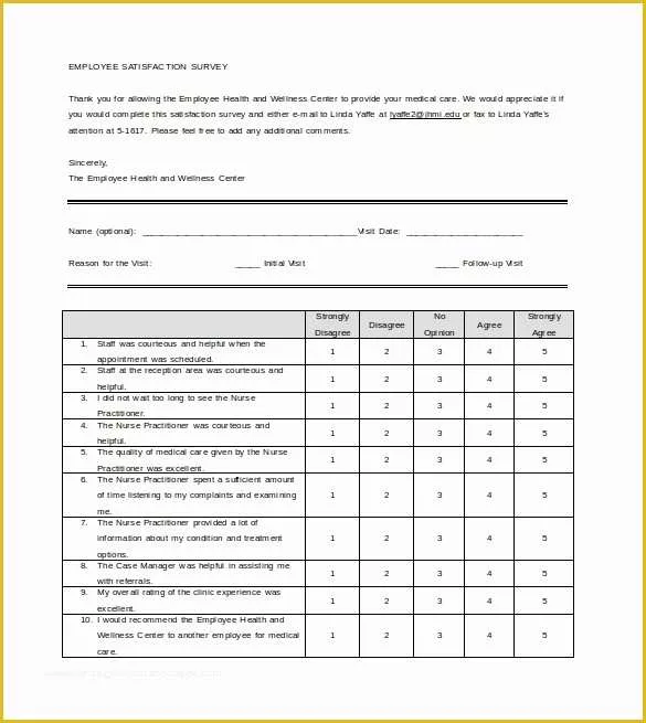 Free Sample Employee Satisfaction Survey Templates Of 10 Satisfaction Survey Templates Download for Free