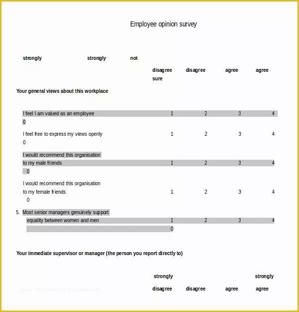 Free Sample Employee Satisfaction Survey Templates Of 19 Employee Survey Templates & Samples Doc Pdf