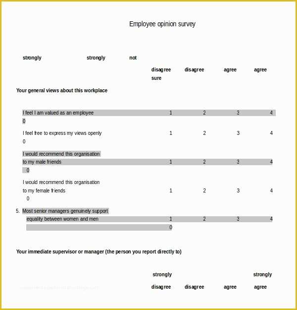 Free Sample Employee Satisfaction Survey Templates Of 19 Employee Survey Templates &amp; Samples Doc Pdf