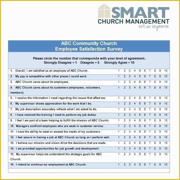 Free Sample Employee Satisfaction Survey Templates Of Employee Satisfaction Survey Questions