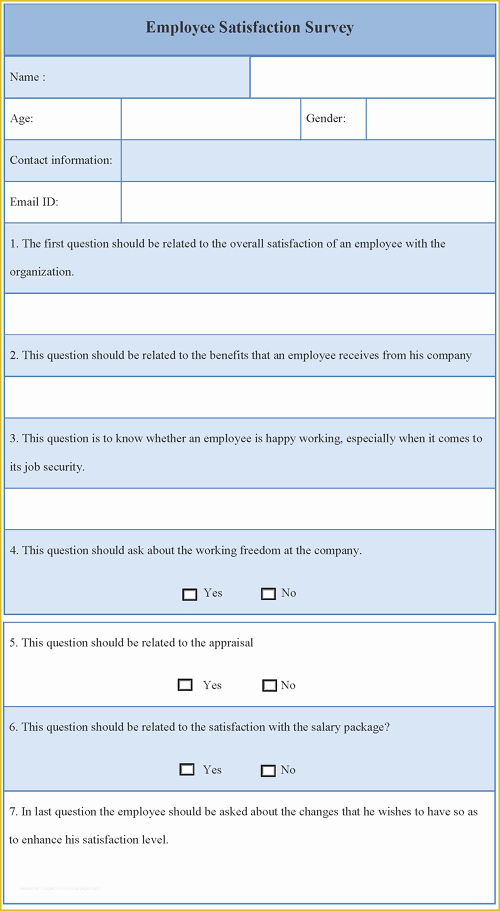 Free Sample Employee Satisfaction Survey Templates Of Survey Template for Employee Satisfaction Sample Of