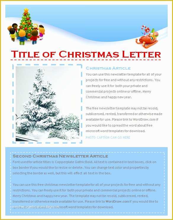 Free Sample Newsletter Templates Microsoft Word Of 27 Christmas Newsletter Templates Free Psd Eps Ai