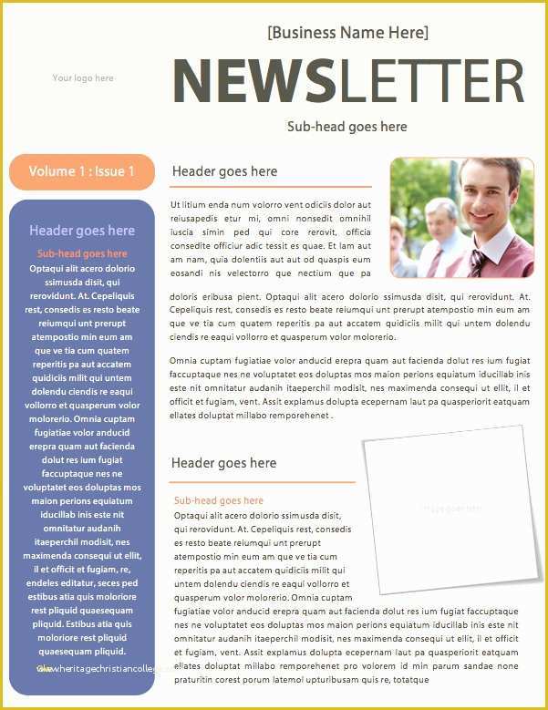 Free Sample Newsletter Templates Microsoft Word Of Newsletter Templates Microsoft Word Template