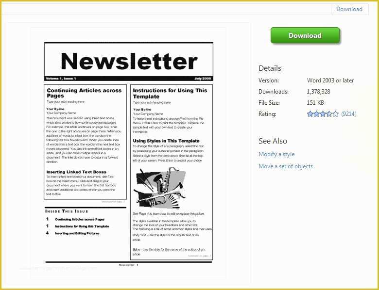 Free Sample Newsletter Templates Microsoft Word Of Newsletter Templates Word