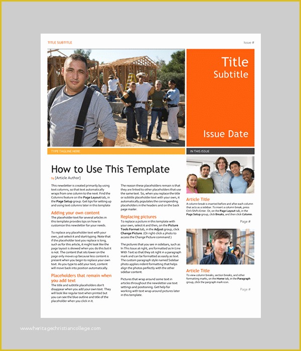 Free Sample Newsletter Templates Microsoft Word Of Word Newsletter Template – 31 Free Printable Microsoft